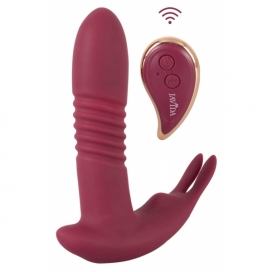 Biksīšu vibrators ar grūdienu funkciju - Javida RC Hands-free