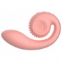 Inovatīvs dubultās stimulācijas vibrators Rozā - Snail Vibe Gizi