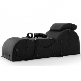 Lounger for BDSM sex with handcuffs and an eye mask - Liberator