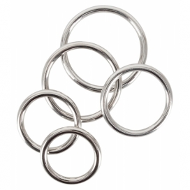 Bad kitty set of 5 metal rings