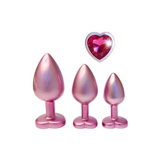 Anal plug set pearl pink - Gleaming love