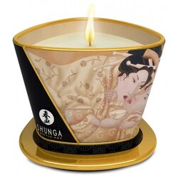 Masāžas svece ar maigu vaniļas aromātu 170 ml shunga